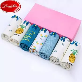 7 шт./компл. новые трусики хлопковое нижнее белье бесшовные хлопковые трусы дышащие милые девушки нижнее белье M