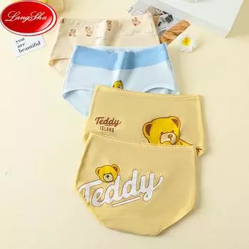 Женское нижнее белье большого размера M-5XL с высокой талией, дышащие хлопковые трусы с милым принтом, трусы для девочек M