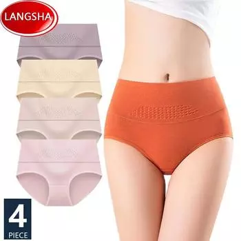 Хлопковые трусики, женское нижнее белье с высокой талией, женские трусы, дышащее женское нижнее белье, размер M-5XL L