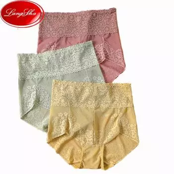 LANGSHA сексуальные кружевные трусики бесшовное женское нижнее белье трусы с высокой талией женские трусы