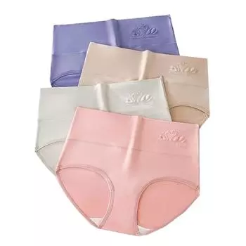 LANGSHA трусики женские дышащие мягкие хлопковые трусы с милым принтом бесшовные трусы размера плюс от M до 5XL M