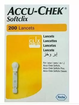 ЛАНКЕТЫ АККУ-ЧЕК СОФТ КЛИКС (упаковка 200) срок действия-04/2026