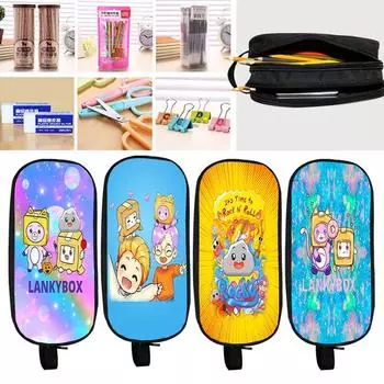 Lankybox Boxy And Foxy робот-пенал большая коробка для хранения портативная сумка для ручек для девочек двухслойная школьная сумка Kawaii чехол для канцелярских принадлежностей 1