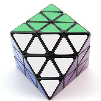 Lanlan Magic Cube Октаэдр Алмазы Наклейка Гладкий скоростной куб Развивающая игрушка Black background