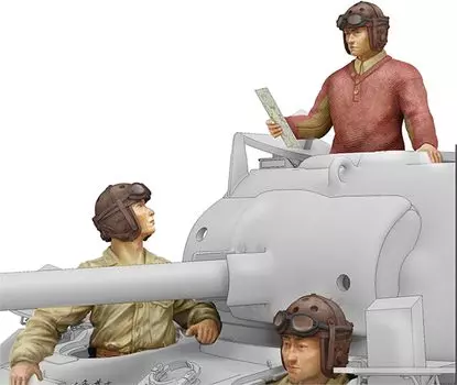 Lanmo Model Chinese Expeditionary Force Tank Crew 3D printer kit 1/35 3-piece LANLM-35107