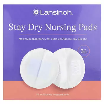 Lansinoh, Мягкие прокладки для груди Stay Soft, 36 шт.