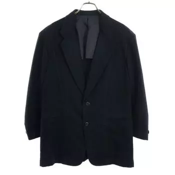 LANVIN 90-х годов приталенный пиджак 46-34 Темно-синий Подержанный мужской