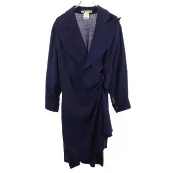 LANVIN Wool blend Made in France Long sleeve one piece 36 Navy blue Women Used