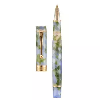 Lanxivi Jinhao Classic перьевая ручка сине-зеленого цвета целлулоид сверхтонкий перо конвертер и набор футляров для ручки