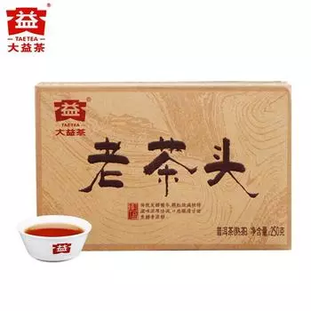 Лао Ча Тоу * Мэнхай Дайи Пуэр Кирпичный Спелый Пуэр Кирпичный Пуэр 250г 1801г.