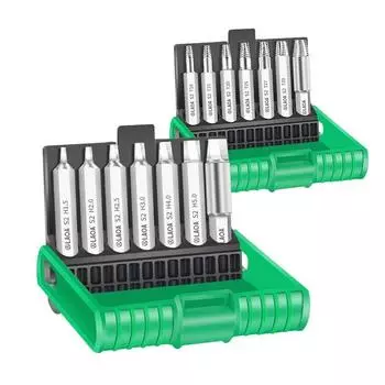 LAOA Инструменты для извлечения поврежденных винтов Отвертка Извлекатель сломанных винтов Скользящие зубья 2-головочный экстрактор болтов Сверло