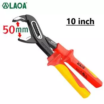 LAOA VDE ключ для водяного насоса 10-дюймовый изолированный трубный ключ плоскогубцы для водяного насоса инструмент электрика CR-V