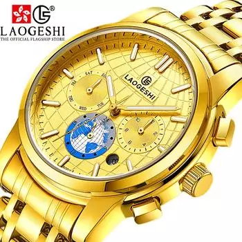 LAOGESHI новые мужские часы, модные мужские часы с календарем прилива, ночник, водонепроницаемые, полностью автоматические механические часы