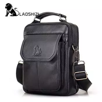Laoshizi брендовая мужская сумка через плечо из натуральной кожи, деловые мужские сумки-мессенджеры, большая мужская сумка через плечо, водонепроницаемая дорожная сумка