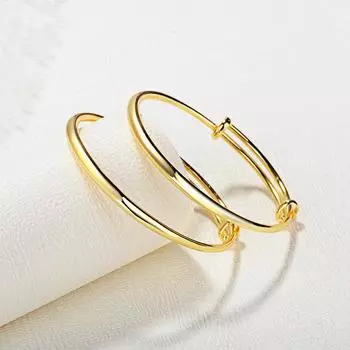 Лаосский песок, золотые украшения, легкая пластина, круглый браслет на животе, имитация золота, позолоченный браслет ручной работы, золотые украшения, свадебный браслет Adjustable size