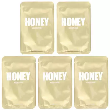 Lapcos, Honey Sheet Beauty Mask, Nourishing, 5 sheets, 27ml (0.91fl oz)