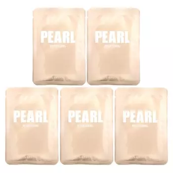 Lapcos, Pearl Sheet Beauty Mask, осветляющая, 5 листов, 24 мл (0,81 жидких унций)