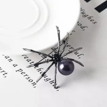 Lapel Badges Big Spider Badge Clothes Backpack Halloween Badge Halloween Spider Brooch Jeans красный