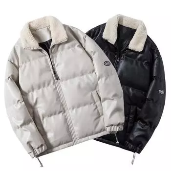 Пиджак из хлопка в гонконгском стиле с лацканами, зеленая хлопковая куртка, мужская кожаная куртка, куртка из искусственной кожи и хлопка, одинаковый стиль для мужчин и женщин M