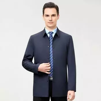 Lapel jacket men s spring new business casual middle-aged and elderly jacket dad s jacket 170