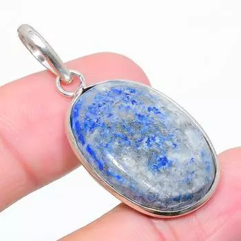 Lapis Lazuli Gemstone 925 Sterling Silver Jewelry Pendant 1.77 e6z89 синий
