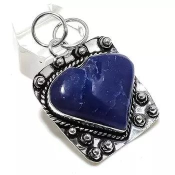 Lapis Lazuli Gemstone Handmade 925 Sterling Silver Jewelry Pendant 1.89 i2c08