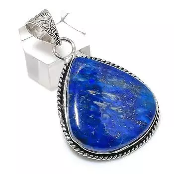 Lapis Lazuli Gemstone Handmade 925 Sterling Silver Jewelry Pendant 1.97 a3y02