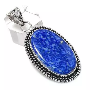 Lapis Lazuli Gemstone Handmade 925 Sterling Silver Jewelry Pendant 2.09 Z7n06