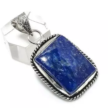 Lapis Lazuli Gemstone Handmade 925 Sterling Silver Jewelry Pendant 1.77 o6V64