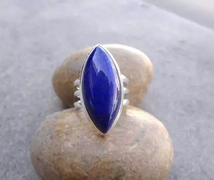Lapis Lazuli Gemstone Solid 925 Sterling Silver Handmade Designer Partywear Кольцо для женщин 6
