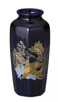 Lapis Lazuli Octagonal Phoenix Vase Buddhist Altar Memorial Supplies [5 inches] Supplies,