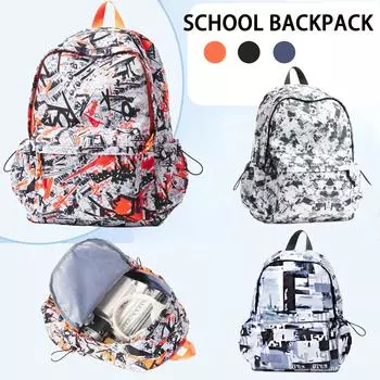 Laptop School Backpack Black Waterproof Bookbag, Casual Lightweight Travel Work Daypack Backpacks for Men Women College Teens