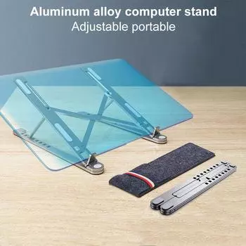 Laptop Stand 8 Angles Adjustable Laptop Holder Riser Aluminum Alloy Computer Stand for MacBook HP Dell Lenovo 11-17.3in Laptops розовый