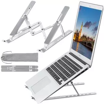 Подставка для ноутбука Подставка для ПК Терапевтическая компьютерная подставка для ноутбука Macbook Подставка для ноутбука [Отечественный бренд] [Рекомендуется физическая] серебряный