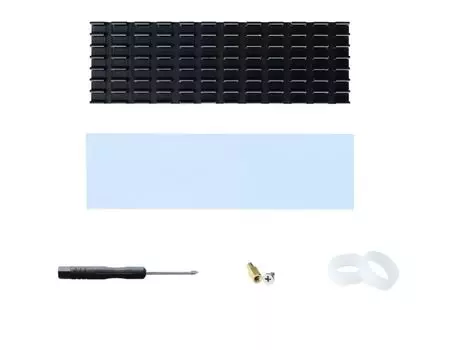 Laptopdiyparts 2280 SSD радиатор теплопроводящий лист фиксатор силиконовая резина набор гайка SSD отвертка в комплекте черный M.2