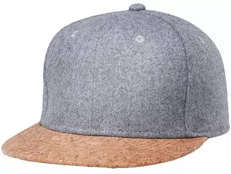 Laquest Felt Cork Cap with Flat Light for Men and Women & Brim, Gray,