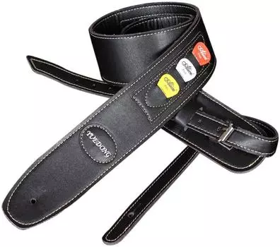 Laquest гитарный ремень с отмычкой 6 карманов из искусственной кожи для акустической электрической бас-гитары (черный) чёрный