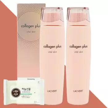 Laquevert Collagen Plus Vital Skin 220ml x 2 (+ 10 Skygift wet wipes)
