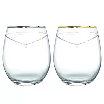 LARA Christie Glass Pair Glass Platinum Gold Edge Wrap Tumbler [Lara Christie] lh-84-0001p