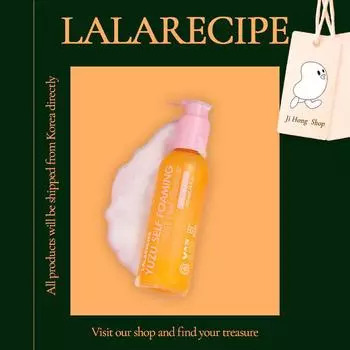 LARECIPE YUZU SELF FOAMING Очищающее средство для пилинга 3 в 1 200 мл Очищающая пена Поры Кожный жир от черных точек Скраб для омертвевшей кожи Глубокое очищение Увлажняющее средство