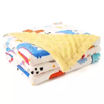 Large Baby 3D Pea Reversible Simple and Soft and Perfect for Baby Towel Naptime For Blanket, Design, Double-Sided, Blanket, Cute, Washable, Daycare,