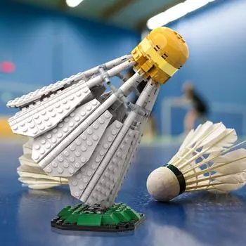 Large Badminton Building Blocks Children Assemble Toy Model Christmas Gift Home Decoration Bricks Creative Toy