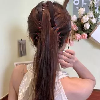 Большой банановый зажим вертикальный зажим для волос конский хвост шпилька для женщин кофейный