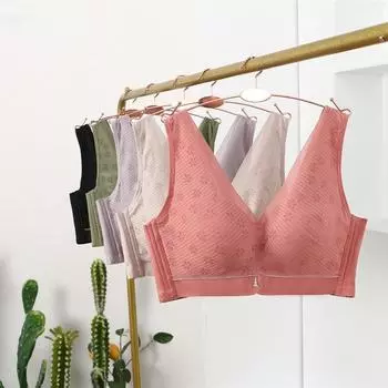 Large breasts show small women s underwear, thin summer gathering, anti-sagging side collection, large size without steel ring, ultra-thin bra 80 чёрный