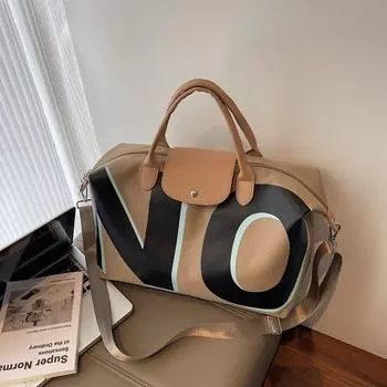 Large Canvas Bag Women Tote Bag Large Capacity 2025 New Versatile Casual Shopping Bag Travel Bag Kakh