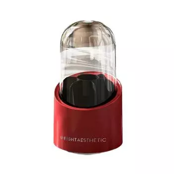 Large Capacity 360° Rotating Makeup Brushes Holder Waterproof Dustproof Cosmetic Storage Box with Lid Space Saving