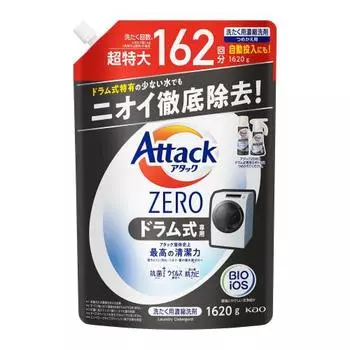 [large capacity] attack zero laundry detergent liquid attack liquid best cleaning power in history drum type only refill 1620g