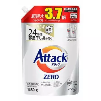 [large capacity] attack zero laundry detergent liquid refill 1350g approx. 3.7 times the amount