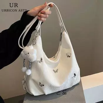 Large Capacity Autumn/Winter Bags Women s 2024 New Arrival Work Clothing Niche Style Backpack Fancy Accessible Luxury Shoulder Tote Bag Beige