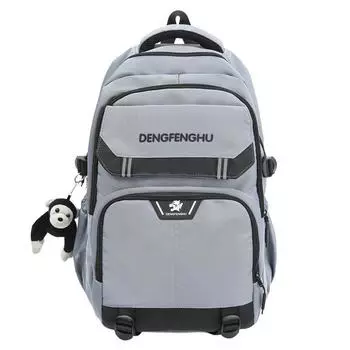 Large Capacity Backpack Couple s Lightweight Travel Backpack Student Schoolbag светло-синий